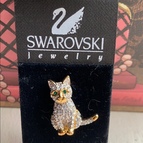 ♦️SOLD♦️SWAROVSKI Crystal Kitten Cat Pin